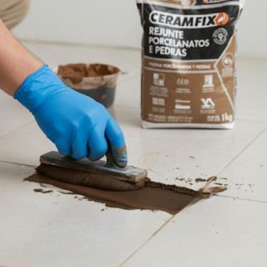 Imagem de Rejunte Porcelanatos E Pedras Marrom Cafe 1kg Novo - Ceramfix
