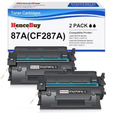 Imagem de HenceBuy 【2 pretos】 Substituição compatível para impressora HP 87A CF287A 87X CF287X para HP Laserjet Enterprise M506 M506dn M506n M506x M501n M501dn M527f M527dn M527z