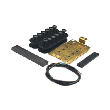 Imagem de YIJU Kit de Captadores para Guitarra DIY, Captadores de Bobina Dupla Leves com Trilho Duplo, Acessório para Guitarra, Substituição de Instrumento Musical, Ponte