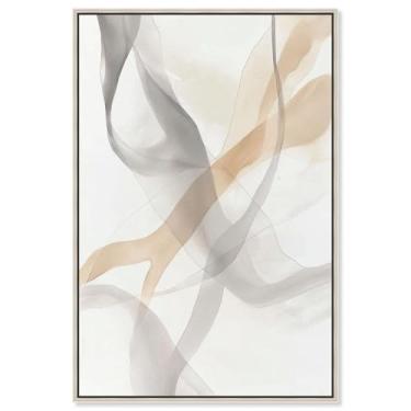 Imagem de Flowing Nexus I Impressão em tela Boho Gold Wall Art por Art Remedy, moldura prata, 40,6 x 61 cm