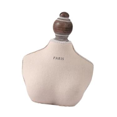 Imagem de simhoa Expositor de joias, busto, colar, manequim, suporte, corrente, organizador, modelo de manequim para exposição, loja, casamento, negócios, showroom, 18x22cm