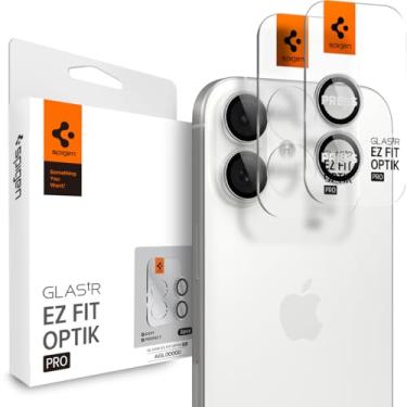 Imagem de Spigen Protetor de tela para lente de câmera [GlasTR EZ Fit Optik Pro] projetado para iPhone 17 [compatível com capas] - Prata [2 unidades]