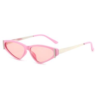 Imagem de Óculos de Sol UV400 - Olho de Gato, Cor Doce, Metal, Para Homens e Mulheres, Esportes ao Ar Livre, Corrida, Ciclismo, Rosa