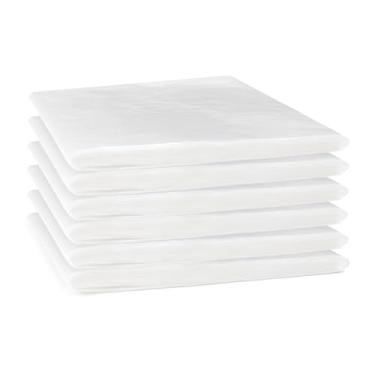 Imagem de Panos de queda de plástico de 2,7 x 3,6 m - Folhas e lonas descartáveis para pintura, proteção à prova d'água para móveis/sofás/chão (pacote com 6)