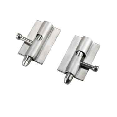 Imagem de Trava redonda de aço inoxidável, tipo puxador, mola automática, articulação industrial, trava de porta tipo deslizante mundial 1 peça (parafuso esquerdo)