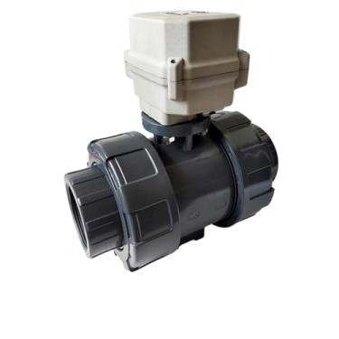 Imagem de Válvula esférica motorizada de 2 vias DN40 DC12V todas as engrenagens de metal válvula de água com substituição manual para abastecimento de água 1 peça (rosca BSP, AC24V_CR702)