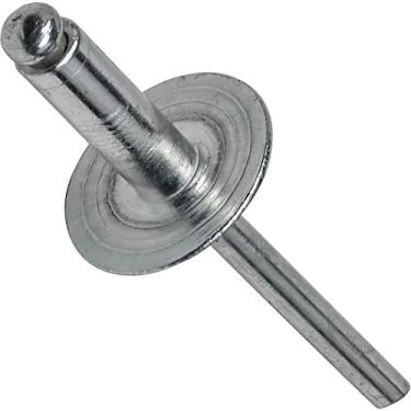 Imagem de Fastenere Rebites pop de flange grande - 1/20.3 cm x 1/20.3 cm (100 peças) resistente, extremidade aberta, resistente à corrosão de alumínio, alta resistência à tração e cisalhamento, 4-2 folgas 160