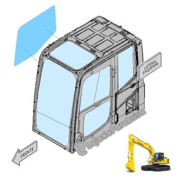 Imagem de Vidro Lateral Direito (Lança) Komatsu PC200-8 - Código 20Y-53-11841