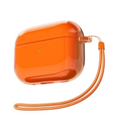 Imagem de Svanove Capa transparente para Airpods Pro 2 com alça, linda capa de plástico rígido transparente para Airpods Pro 1ª geração com corda, capas protetoras femininas Y2K TPU para mulheres e homens