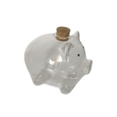 Imagem de WeiLaiKeQi Cofrinho de Vidro em Formato de Porquinho para Crianças - Pote de Vidro para Guardar Dinheiro, Ideal para Decoração de Armários, Quartos Infantis e