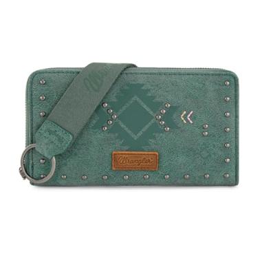 Imagem de Carteira feminina Wrangler com bolso com zíper, Turquesa