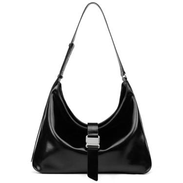 Imagem de LA FESTIN Bolsa de couro jeans azul bolsa transversal para mulheres bolsa tiracolo de grande capacidade Hobo Designer Tote com alça ajustável - perfeita para uso diário