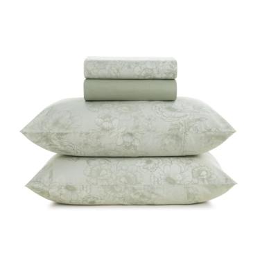 Imagem de Jogo de Cama Lençol Queen Percal 160 fios Karsten 100% Algodão Toque Macio 4pçs (Rebeca)