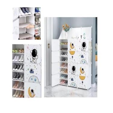 Imagem de Armario infantil sapateira guarda roupa modular 12 portas - Kangur