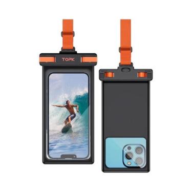 Imagem de Capa À Prova d'Água TOPK IPX8 Para Celulares, Case Subaquático Táctil 
