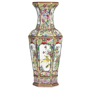 Imagem de Vaso de cerâmica pequeno arranjo de flores estilo chinês decoração de sala de estar decoração de armário de TV para casa vasos de flores