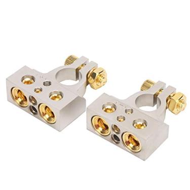 Imagem de Generic Conectores de Terminal de Bateria Braçadeira Durável Com Espaçadores para áudio de Carro, Terminal de Calibre 0/4/8/10 para Bateria Automática, para Cor de Iate de Carro 2 X Conector de