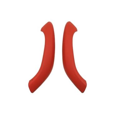 Imagem de 2/4 pçs porta interior esquerda direita puxar alça exterior capa guarnição substituição compatível com bmw x1 x2 f48 f49 f39 2016 2017 2018 2019 2020(Volcanic Red 2PCS)