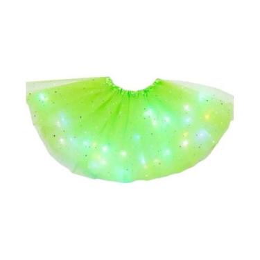 Imagem de Saia De Tule Com Luz LED Para Mulheres, Mini Tutu Curto Para Fantasia 