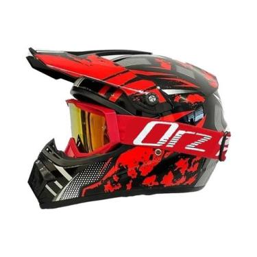Imagem de Capacete De Motocross Infantil Para Off-Road Com Equipamento De Proteç