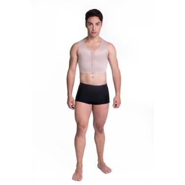 Imagem de Cinta Masculina Cirúrgica Postural Modelador Colete Masculino Pós Cirú