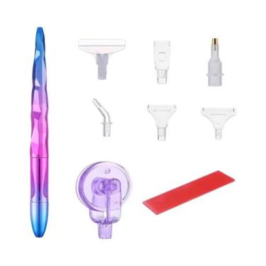 Imagem de Kit De Ferramentas Para Pintura Diamante 5D Fosco: Caneta, Rolo Aplica