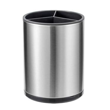 Imagem de Porta Talheres Inox Utensílios Giratório Cozinha Escorredor DE Talheres Aço Inoxidável 360 Graus 20x16cm