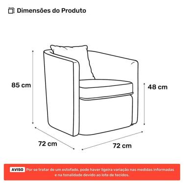 Imagem de Kit 02 Poltronas Decorativas Sala De Estar Aimê Suede Bege - Desk Design