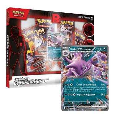 Imagem de Box Pokémon Coleção Ex equipe Rocket Nidoking Ex 49 Cartas