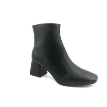 Imagem de Bota Bebecê Salto Bloco Bico Quadrado Preta 4414240-Feminino