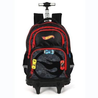 Imagem de Mochila Rodinhas Oficial HOT WHEELS Luxcel MC49982 Preto-Unissex
