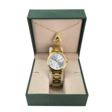 Imagem de Relógio Feminino Tuguir Analógico TG203-2C Dourado e Prata-Feminino