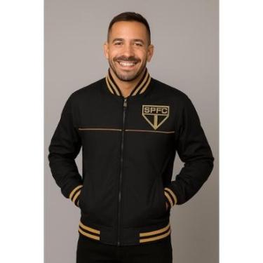 Imagem de Jaqueta Blusa Masculina São Paulo FC Tricolor Bomber Oficial Licenciada Com Escudo Bordado-Masculino