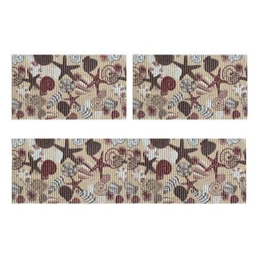 Imagem de Kit 3 Tapetes Cozinha Banheiro Compacto Passadeira Duna Soft Antiderra