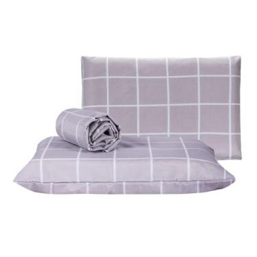 Imagem de Jogo de lençol Classic 3 peças queen Algodão 160 Fios - Isa Enxovais, 