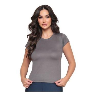 Imagem de Camiseta Feminina Academia Dry Fit Tecido Leve Premium - Fafenix, Cinz