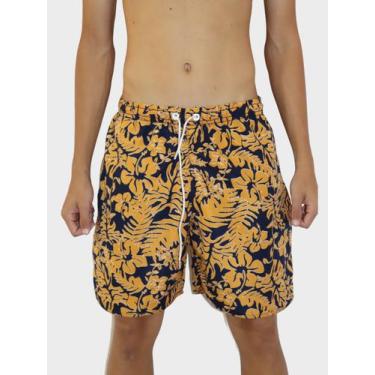 Imagem de Bermuda de Tactel Para Esporte Estampado - D Bell, Amarelo, p