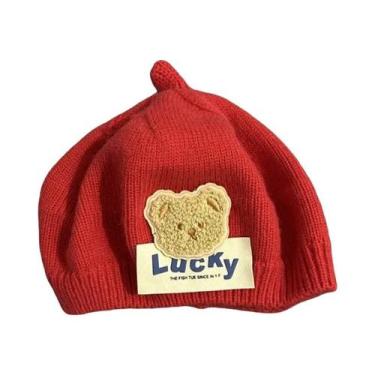 Imagem de Gorro De Inverno Quente Para Meninas Bebês, Chapéu De Malha Com Flor, 