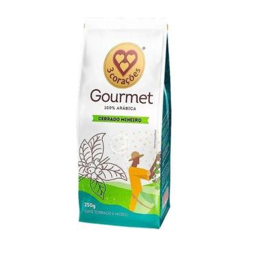 Imagem de Café 3 Corações Moído GOURMET CERRADO MINEIRO 250G, 250g