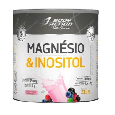 Imagem de Magnésio e Inositol 210g BodyAction, Frutas vermelhas