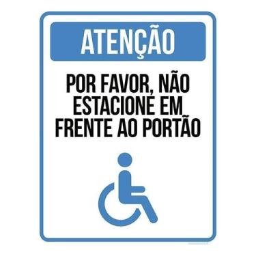 Imagem de Kit 10 Placa Acm Não Estacione Portão Preferencial 18X23 - Sinalizo