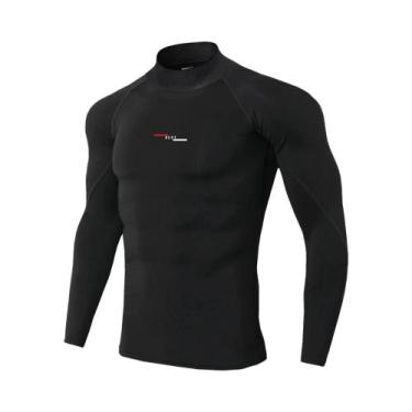 Imagem de Camiseta De Compressão Masculina De Manga Longa Para Corrida, Secagem 