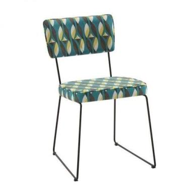 Imagem de Cadeira para Sala de Jantar Escritório Estofada Base em Aço Roma - Daf