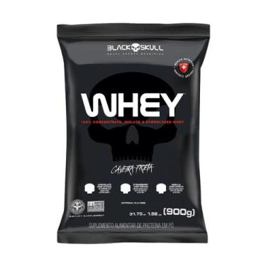 Imagem de Whey Protein Refil Isolado Hidrolisado Concentrado 900g Black Skull Ca