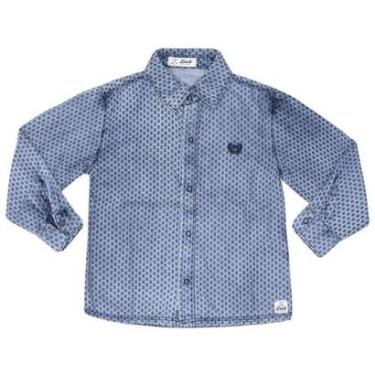 Imagem de Camisa Infantil Look Jeans Manga Longa Jeans - 1 - UNICA-Masculino