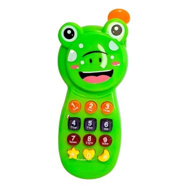 Imagem de Celular Infantil Sapinho Com Luz E Música – Brinquedo Divertido E Colorido Para Crianças Infantil Diversão Verde