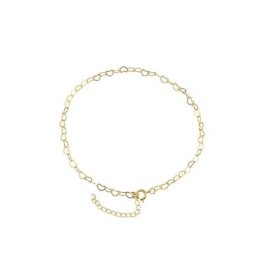 Imagem de Tornozeleira Corações Banhado À Ouro 18k