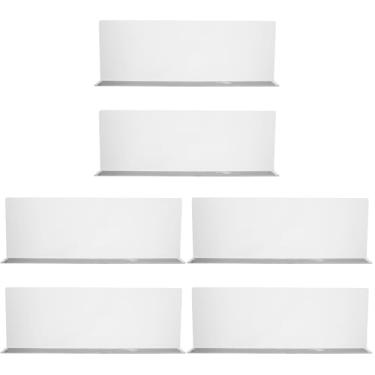 Imagem de 6 Peças Divisor De Prateleira Divisores De Prateleira De Banheiro Claro Separador De Prateleira De Madeira Placa De Prateleira De Plástico Pvc Acrílico Armário De Cozinha