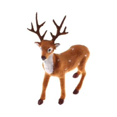 Imagem de Decoração De Rena De Pelúcia Para O Natal, Miniaturas Para Jardim Enca
