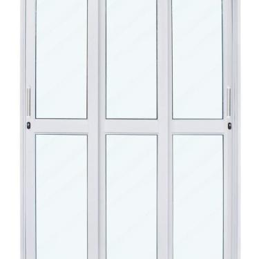 Imagem de Porta de Correr de Aço 215x200cm 3 Folhas Moveis Ideal Crv Esquadrias